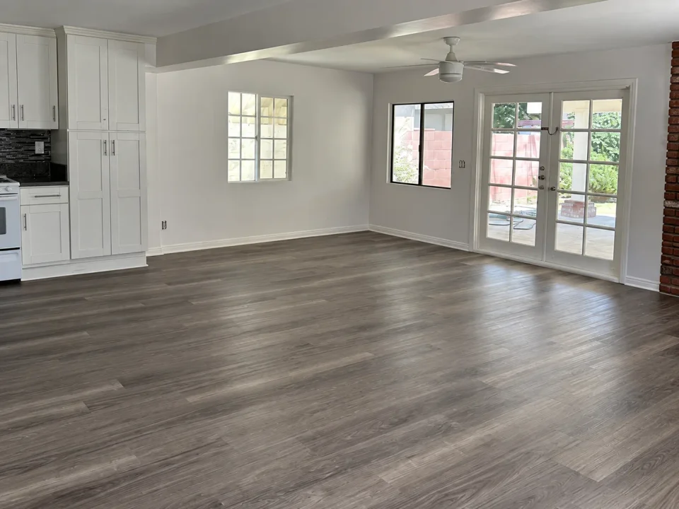 Finished flooring installation by Westpeak Construction in Orange County
